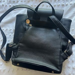 Black Leather Backpack